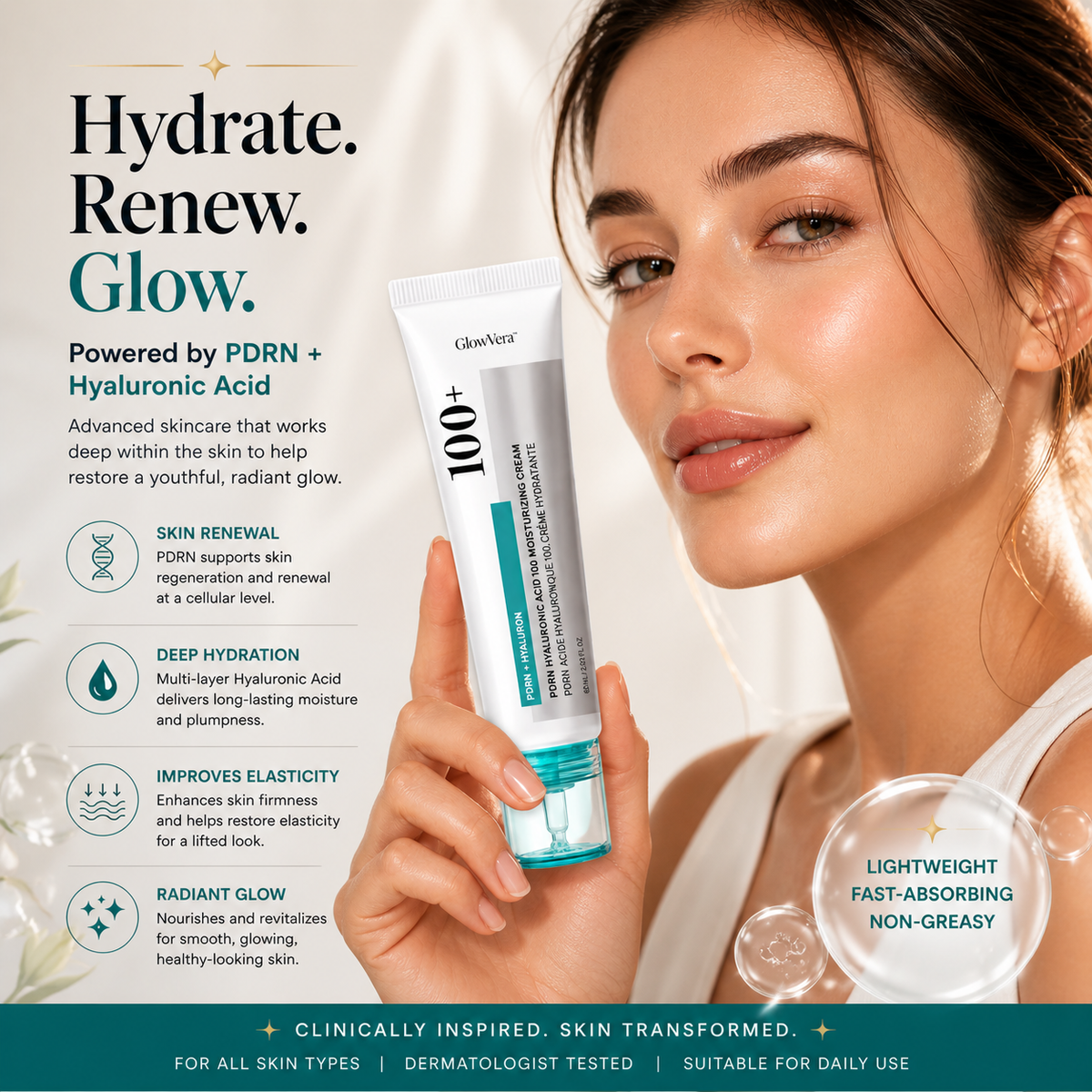 GlowVera™ – Revolutionary PDRN Collagen Moisturizer