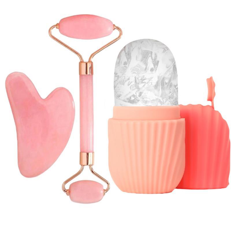 CryoGlow™- ice roller, LumaLift™- Gua Sha tool, SkinVera™- stone massager