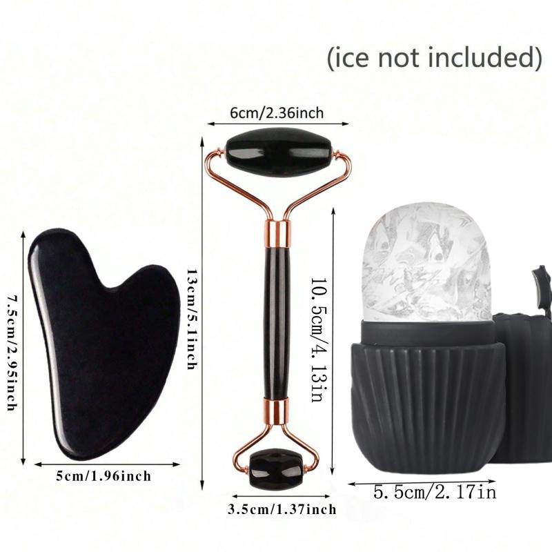CryoGlow™- ice roller, LumaLift™- Gua Sha tool, SkinVera™- stone massager